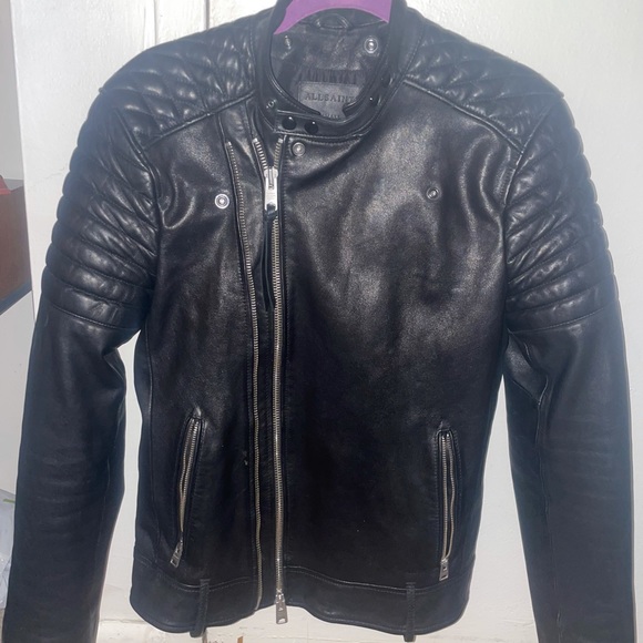 Allsaints leather jacket, $569 retail - Picture 1 of 3